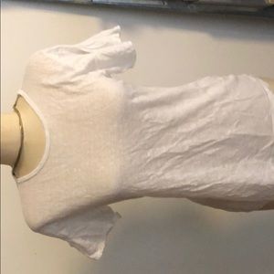 Like new jcrew white tee with pin tuck detail. S